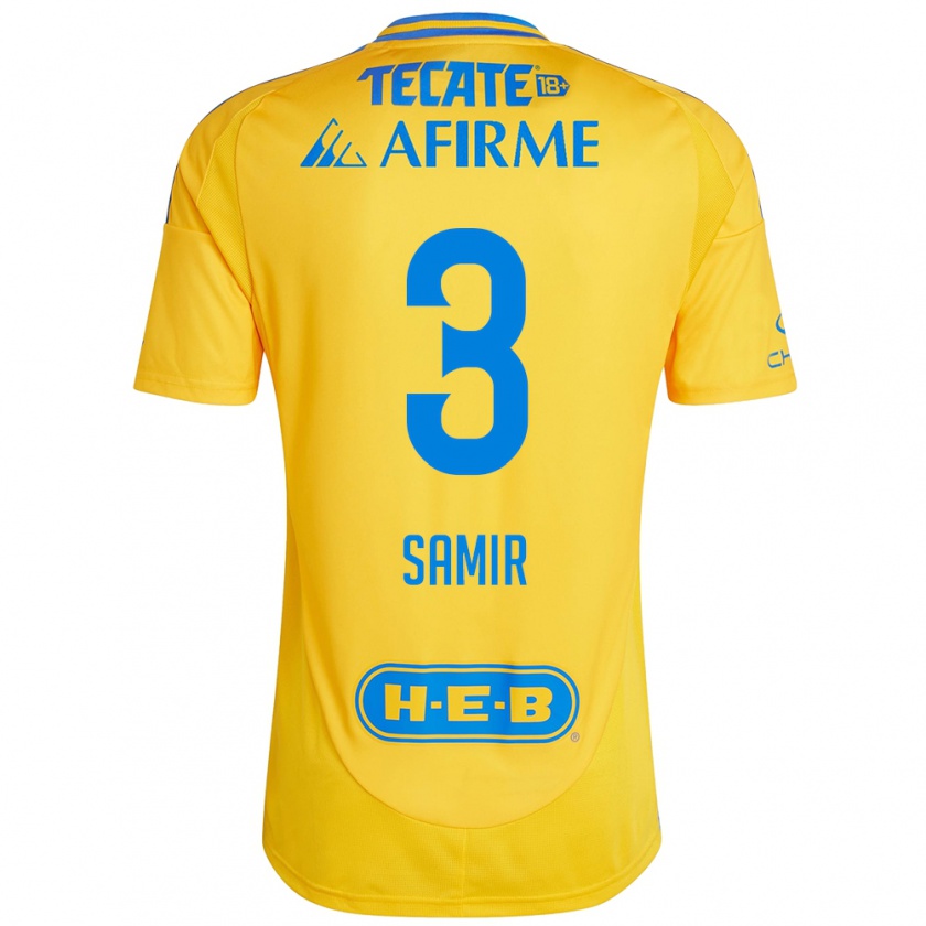 Kandiny Niño Camiseta Samir Caetano #3 Oro Amarillo 1ª Equipación 2024/25 La Camisa