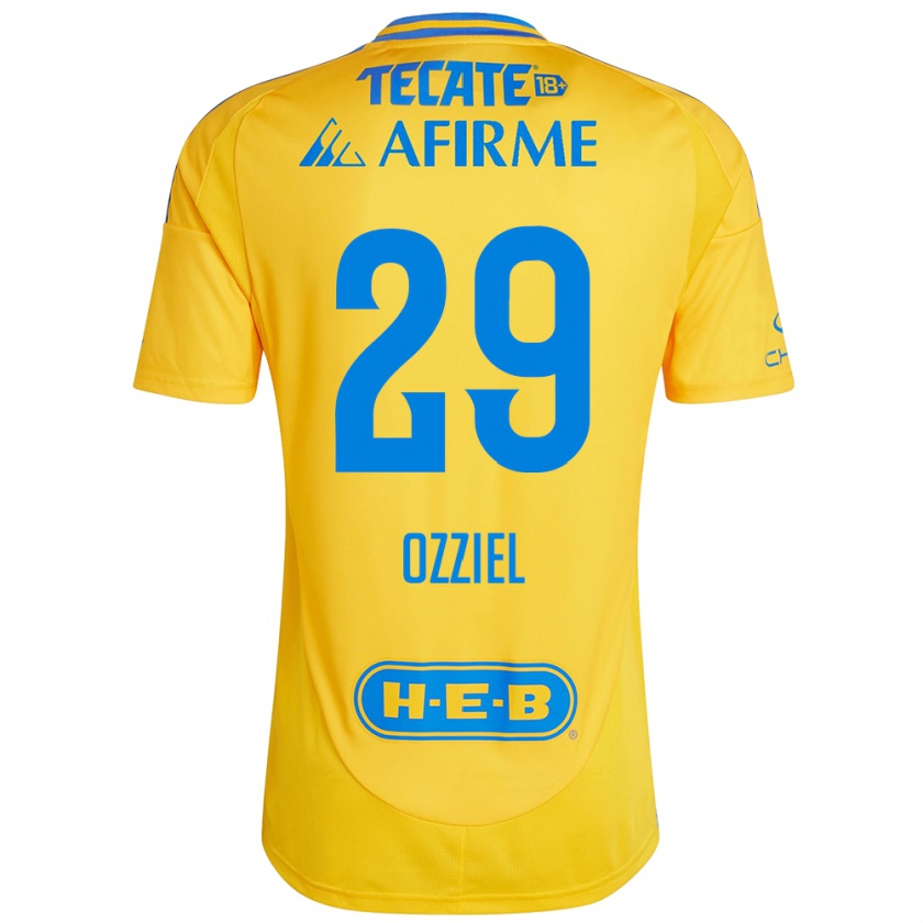 Kandiny Bambino Maglia Ozziel Herrera #29 Oro Giallo Kit Gara Home 2024/25 Maglietta