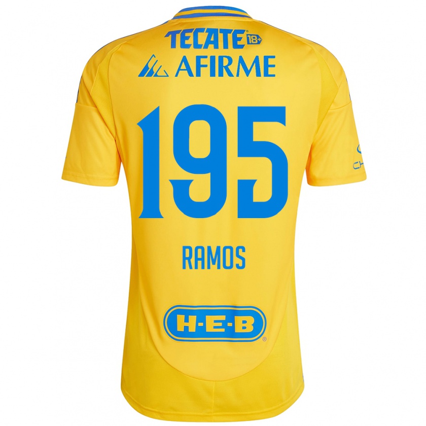 Kandiny Niño Camiseta Rodrigo Ramos #195 Oro Amarillo 1ª Equipación 2024/25 La Camisa