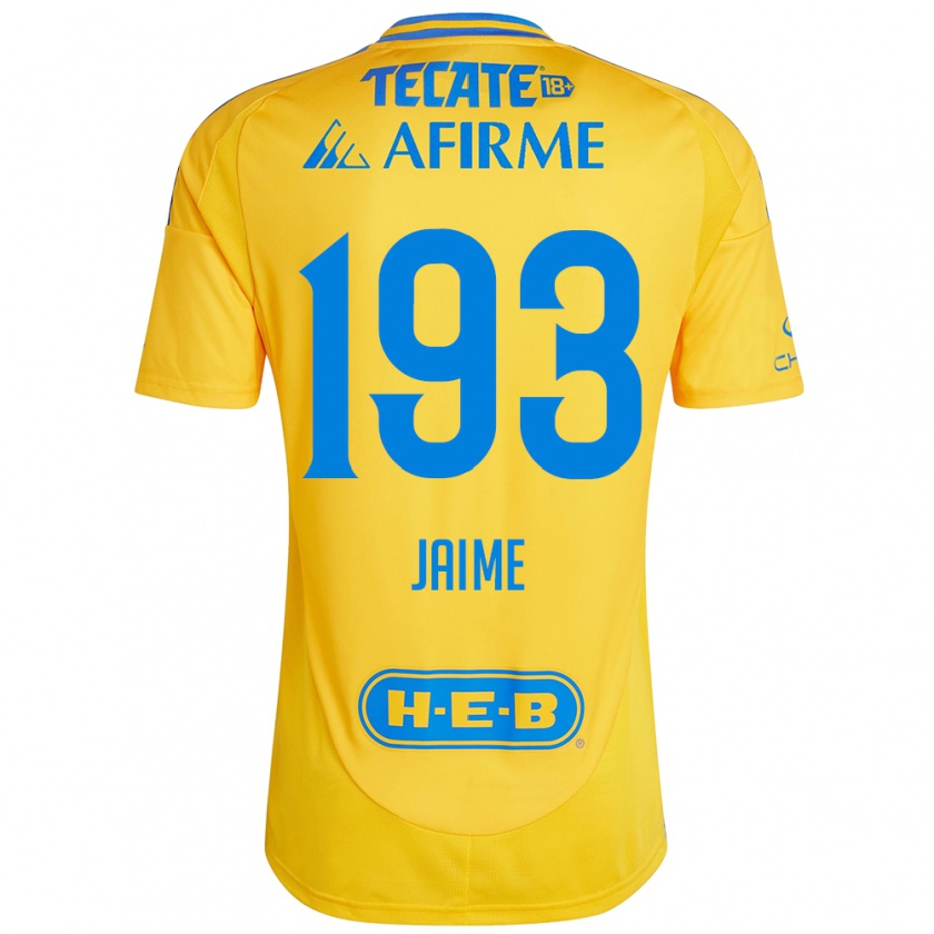 Kandiny Kinderen Kenneth Jaime #193 Goud Geel Thuisshirt Thuistenue 2024/25 T-Shirt België