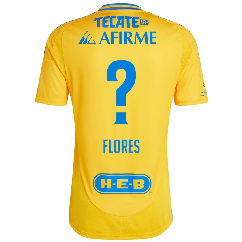 Kandiny Niño Camiseta Hernán Flores #0 Oro Amarillo 1ª Equipación 2024/25 La Camisa