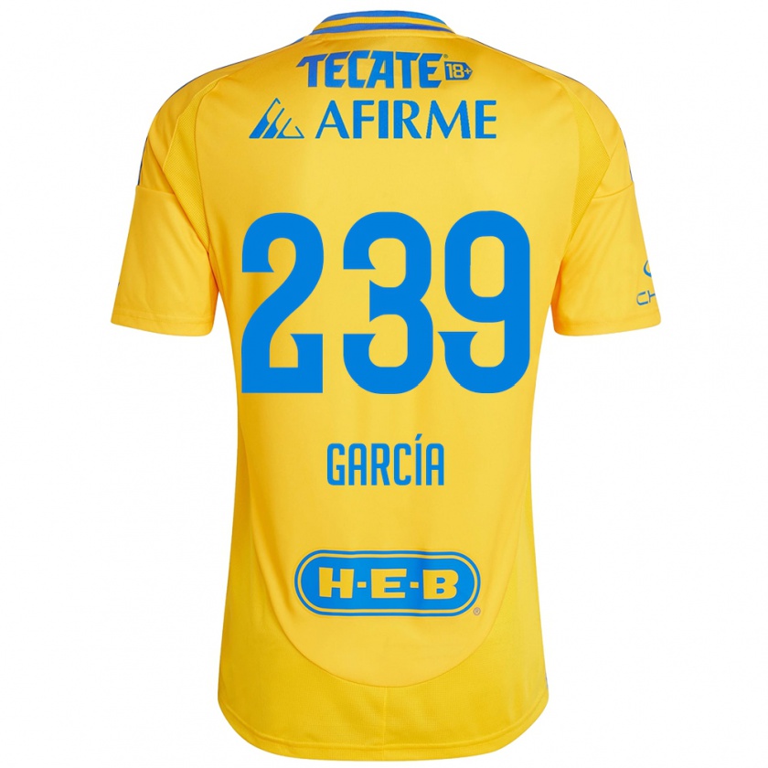 Kandiny Bambino Maglia Diego García #239 Oro Giallo Kit Gara Home 2024/25 Maglietta