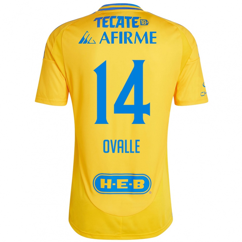 Kandiny Bambino Maglia Lizbeth Ovalle #14 Oro Giallo Kit Gara Home 2024/25 Maglietta