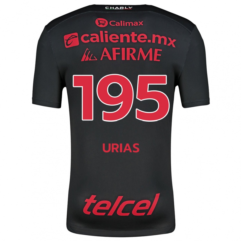 Kandiny Bambino Maglia Héctor Urías #195 Nero Rosso Kit Gara Home 2024/25 Maglietta