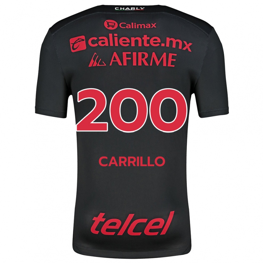 Kandiny Bambino Maglia Manuel Carrillo #200 Nero Rosso Kit Gara Home 2024/25 Maglietta