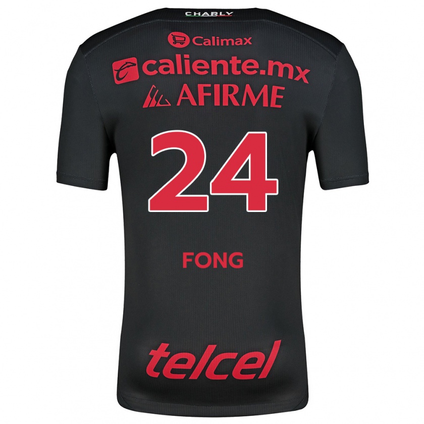 Kandiny Kinder Michel Fong #24 Schwarz Rot Heimtrikot Trikot 2024/25 T-Shirt Österreich