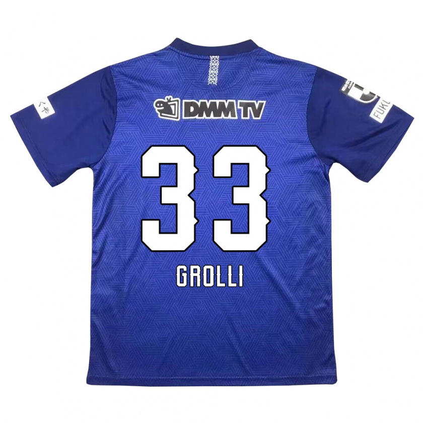 Kandiny Kinder Douglas Grolli #33 Dunkelblau Heimtrikot Trikot 2024/25 T-Shirt Österreich