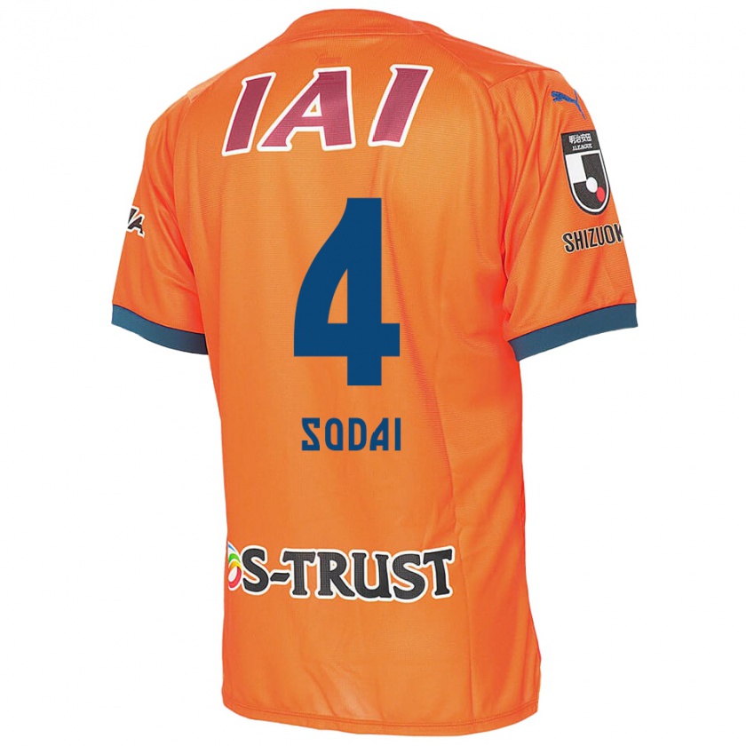 Kandiny Kinderen Sodai Hasukawa #4 Oranje Blauw Thuisshirt Thuistenue 2024/25 T-Shirt België