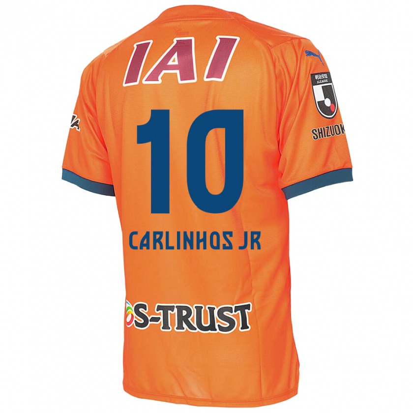 Kandiny Kinderen Carlinhos Junior #10 Oranje Blauw Thuisshirt Thuistenue 2024/25 T-Shirt België