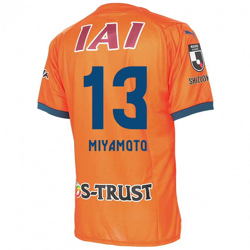 Kandiny Bambino Maglia Kota Miyamoto #13 Arancione Blu Kit Gara Home 2024/25 Maglietta