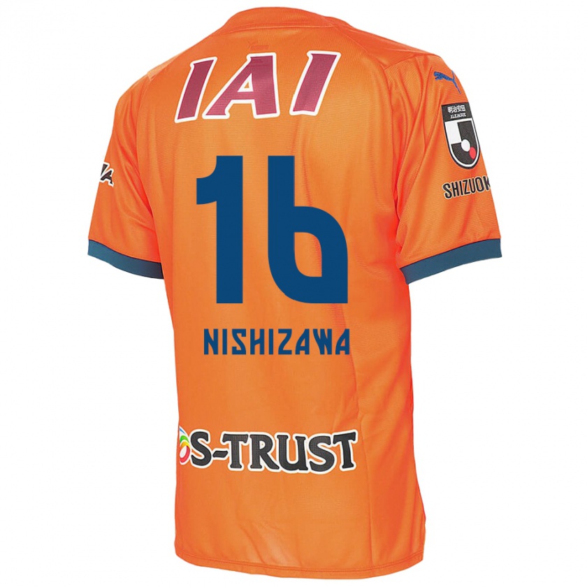 Kandiny Niño Camiseta Kenta Nishizawa #16 Naranja Azul 1ª Equipación 2024/25 La Camisa México