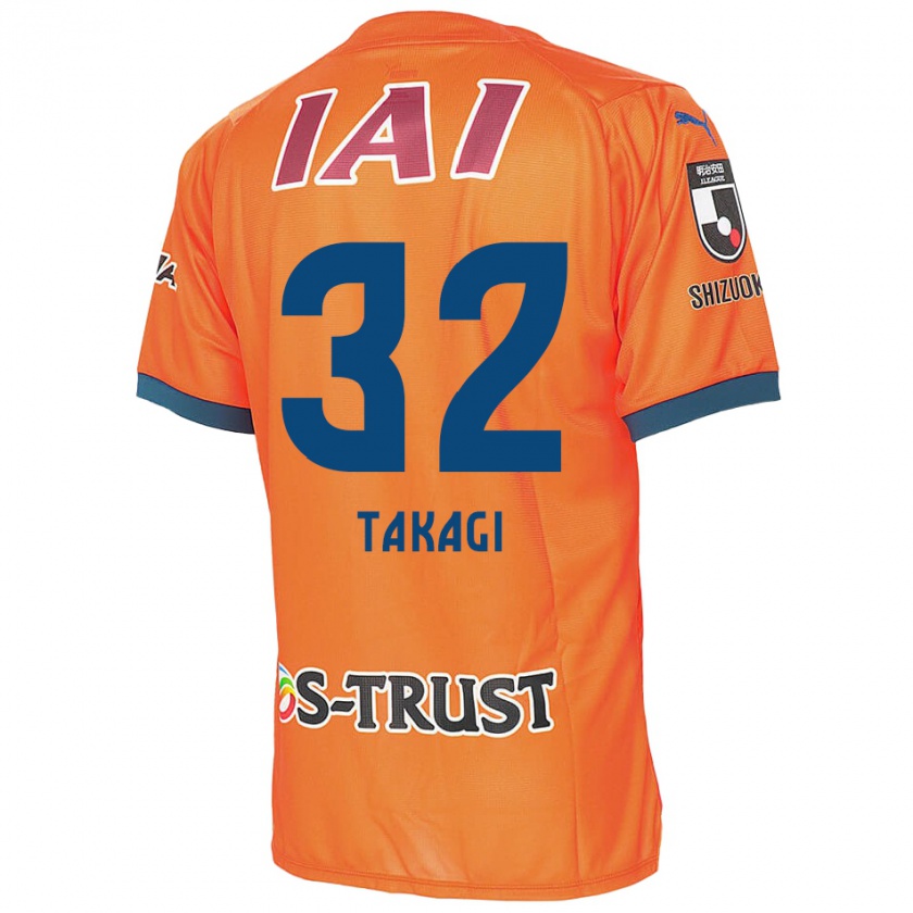 Kandiny Kinderen Sen Takagi #32 Oranje Blauw Thuisshirt Thuistenue 2024/25 T-Shirt België