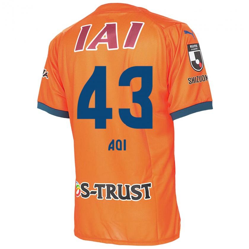 Kandiny Bambino Maglia Aoi Ando #43 Arancione Blu Kit Gara Home 2024/25 Maglietta