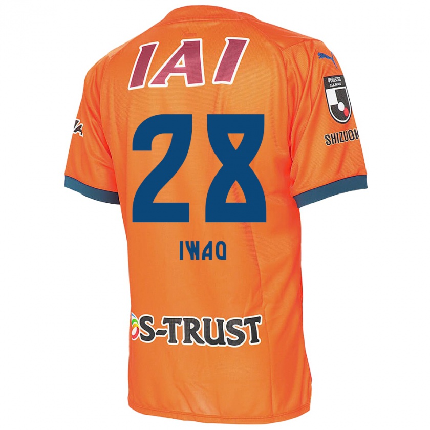 Kandiny Bambino Maglia Takeru Iwao #28 Arancione Blu Kit Gara Home 2024/25 Maglietta