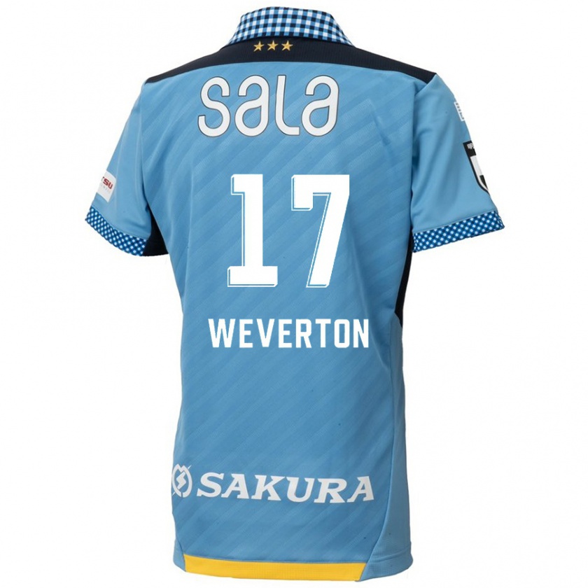 Kandiny Niño Camiseta Weverton #17 Azul Negro 1ª Equipación 2024/25 La Camisa