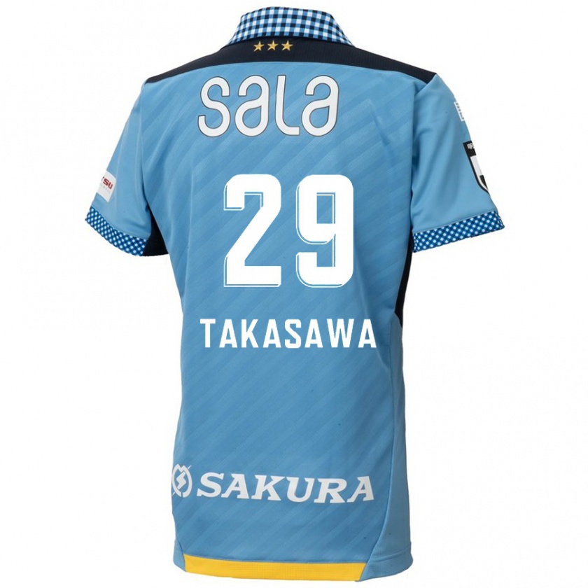 Kandiny Niño Camiseta Kaito Takasawa #29 Azul Negro 1ª Equipación 2024/25 La Camisa