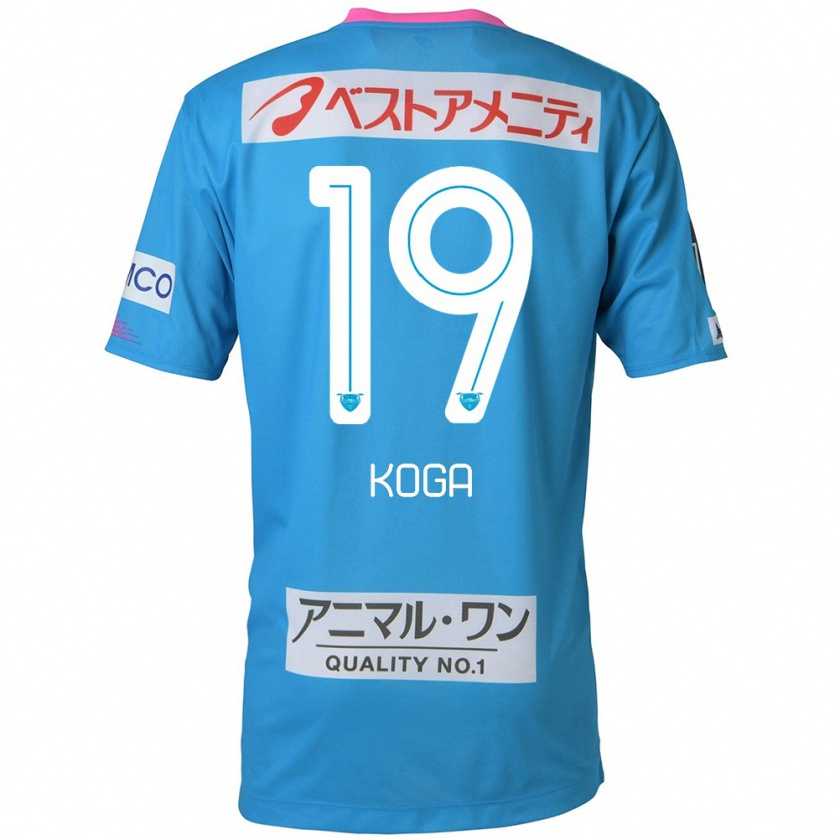 Kandiny Kinderen Ryoma Koga #19 Blauw Roze Thuisshirt Thuistenue 2024/25 T-Shirt België