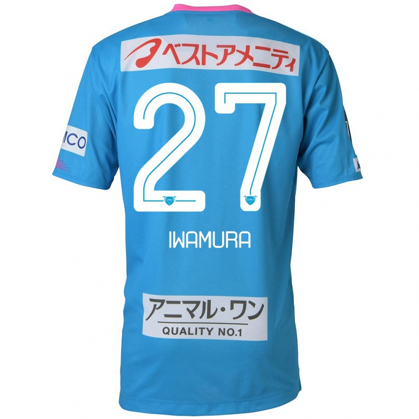 Kandiny Kinderen Junnosuke Iwamura #27 Blauw Roze Thuisshirt Thuistenue 2024/25 T-Shirt België