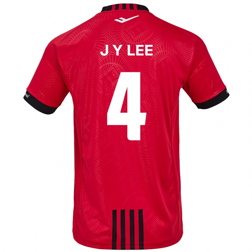 Kandiny Kinderen Young-Jun Lee #4 Rood Zwart Thuisshirt Thuistenue 2024/25 T-Shirt België