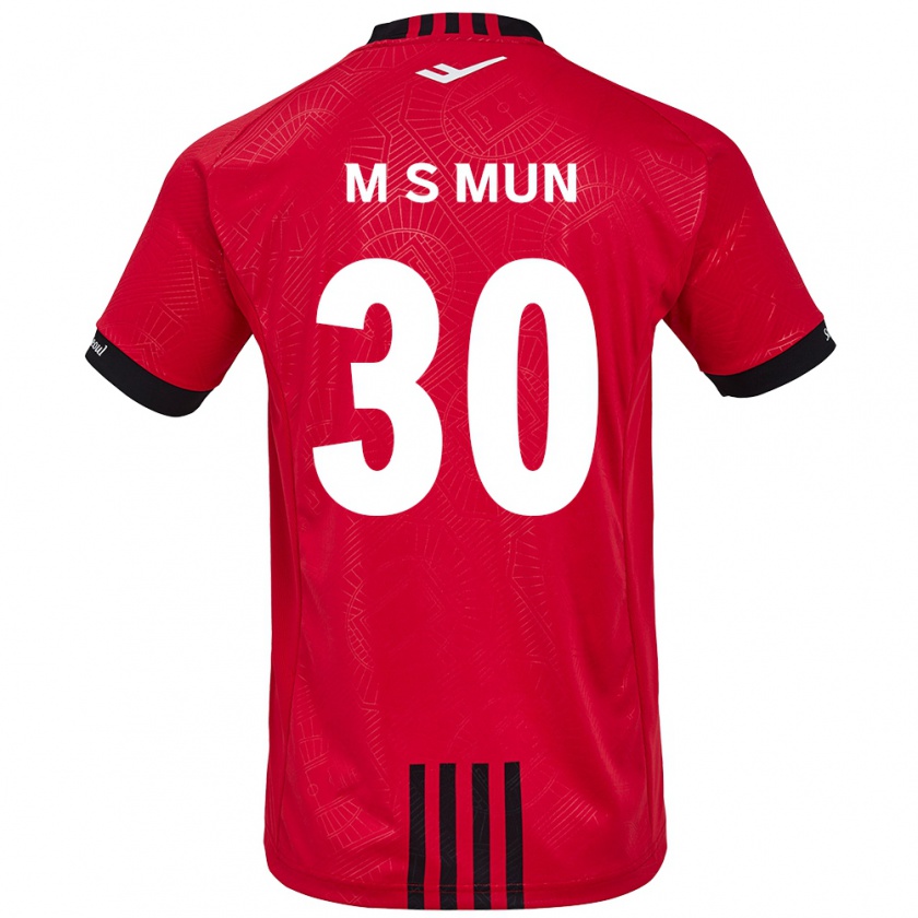 Kandiny Kinderen Seong-Min Mun #30 Rood Zwart Thuisshirt Thuistenue 2024/25 T-Shirt België