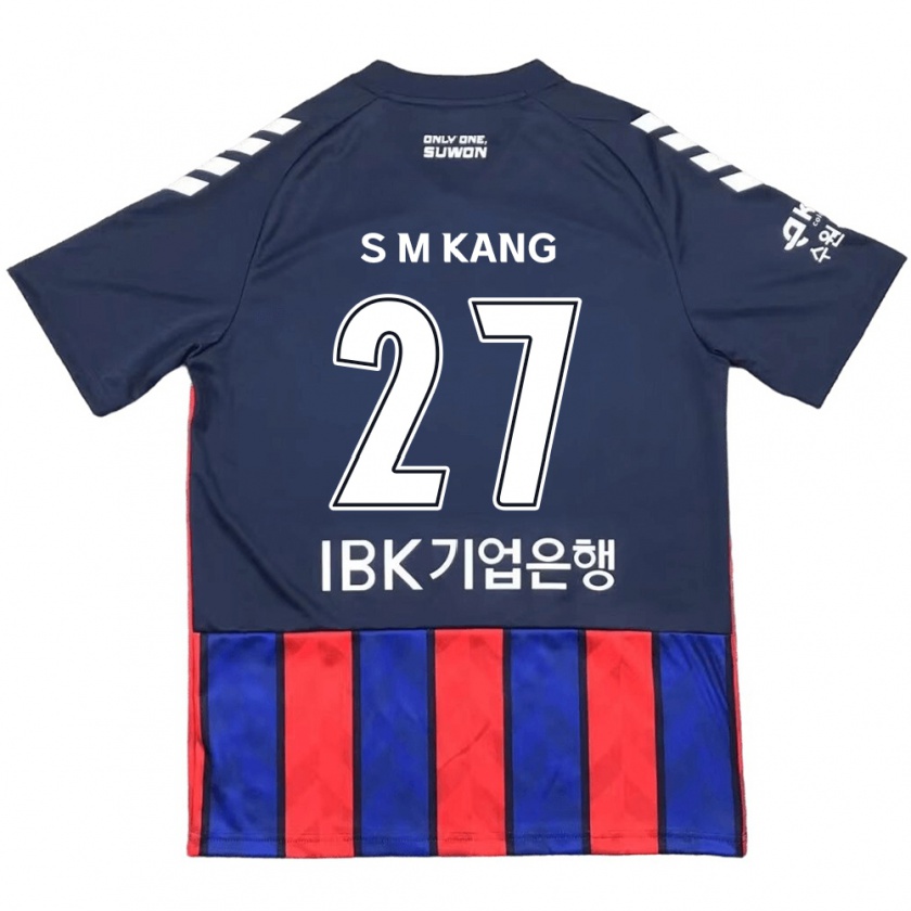 Kandiny Kinderen Min-Sung Kang #27 Blauw Rood Thuisshirt Thuistenue 2024/25 T-Shirt België