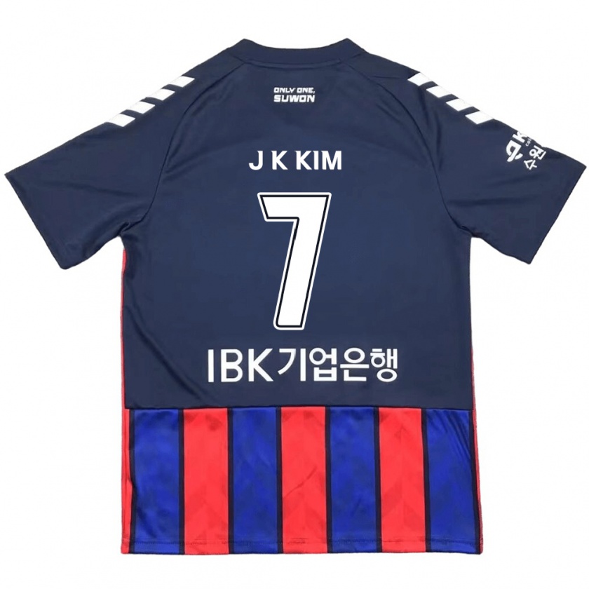 Kandiny Kinderen Ki-Jun Kim #7 Blauw Rood Thuisshirt Thuistenue 2024/25 T-Shirt België