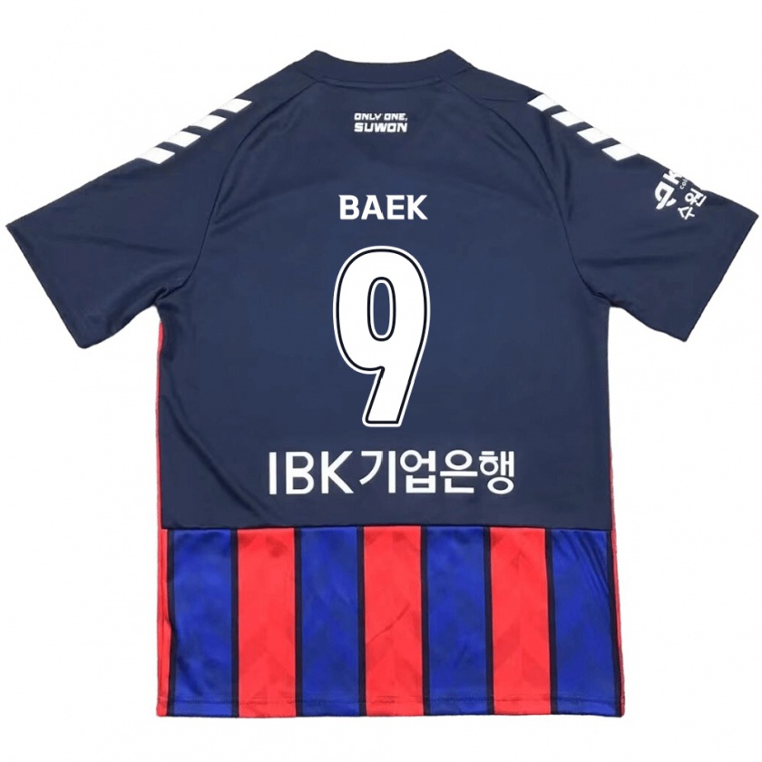 Kandiny Kinderen Kyeong Baek #9 Blauw Rood Thuisshirt Thuistenue 2024/25 T-Shirt België