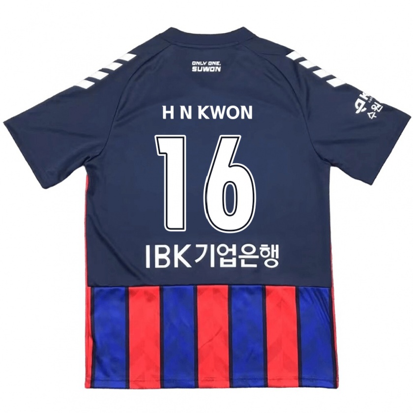 Kandiny Niño Camiseta Nam-Hoon Kwon #16 Azul Rojo 1ª Equipación 2024/25 La Camisa