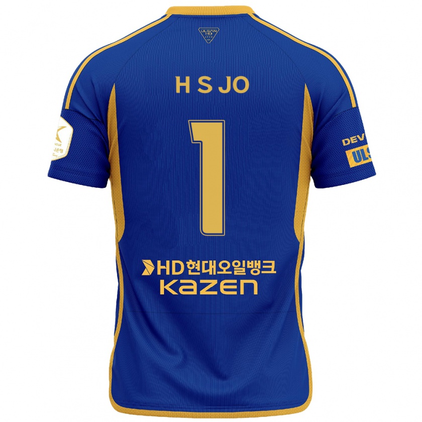 Kandiny Kinder Su-Hyeok Jo #1 Blau Gelb Heimtrikot Trikot 2024/25 T-Shirt Österreich