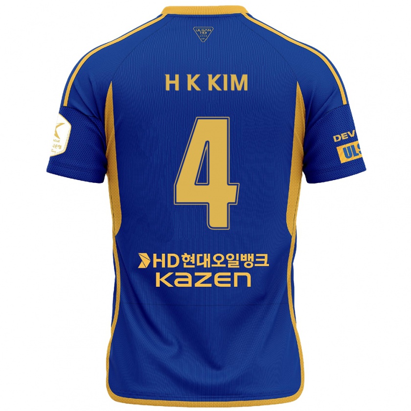 Kandiny Kinder Kee-Hee Kim #4 Blau Gelb Heimtrikot Trikot 2024/25 T-Shirt Österreich