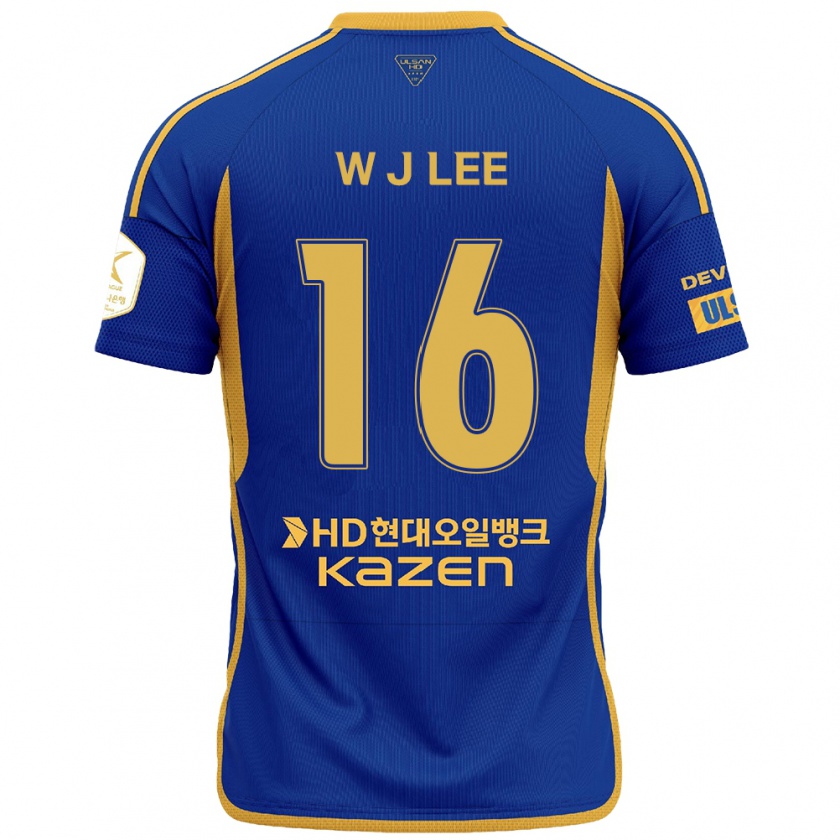 Kandiny Kinder Jae-Wook Lee #16 Blau Gelb Heimtrikot Trikot 2024/25 T-Shirt Österreich