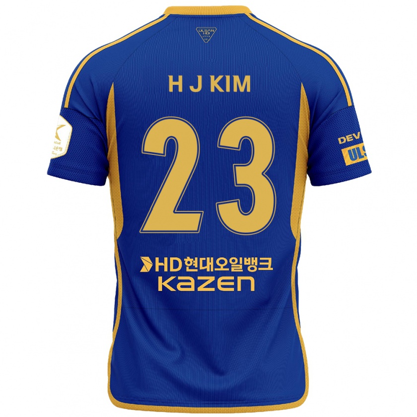 KandinyキッズJu-Hwan Kim#23青 黄ホームシャツ2024/25ジャージーユニフォーム