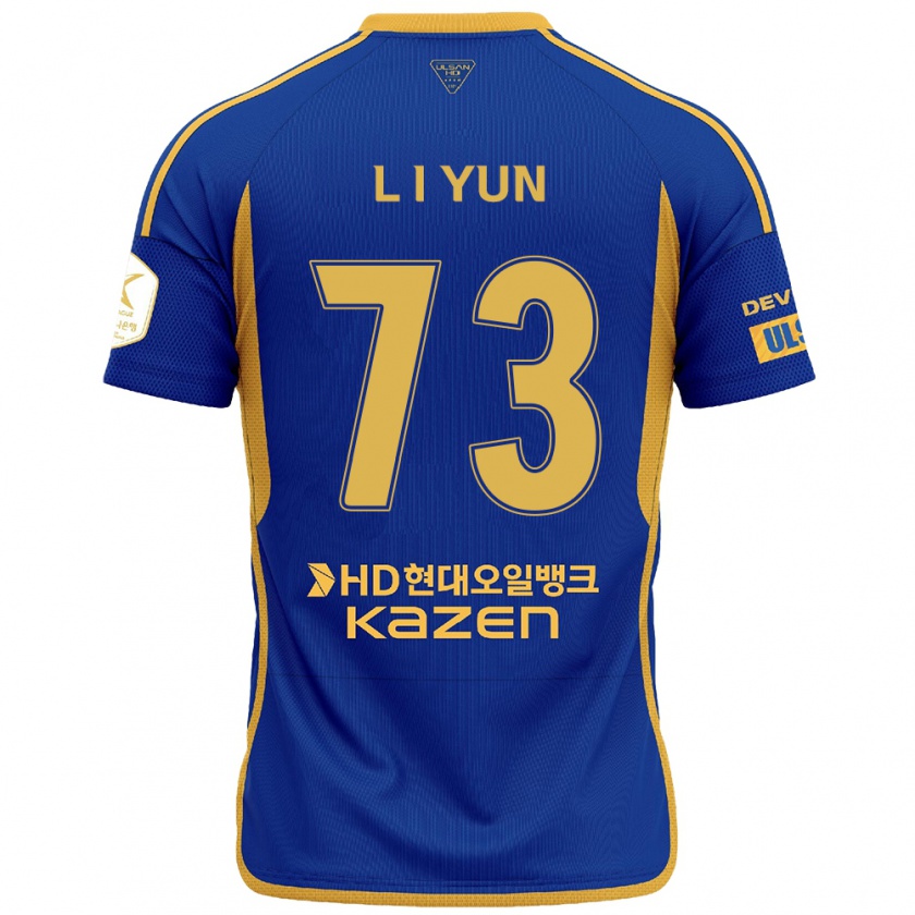 Kandiny Kinderen Il-Lok Yun #73 Blauw Geel Thuisshirt Thuistenue 2024/25 T-Shirt