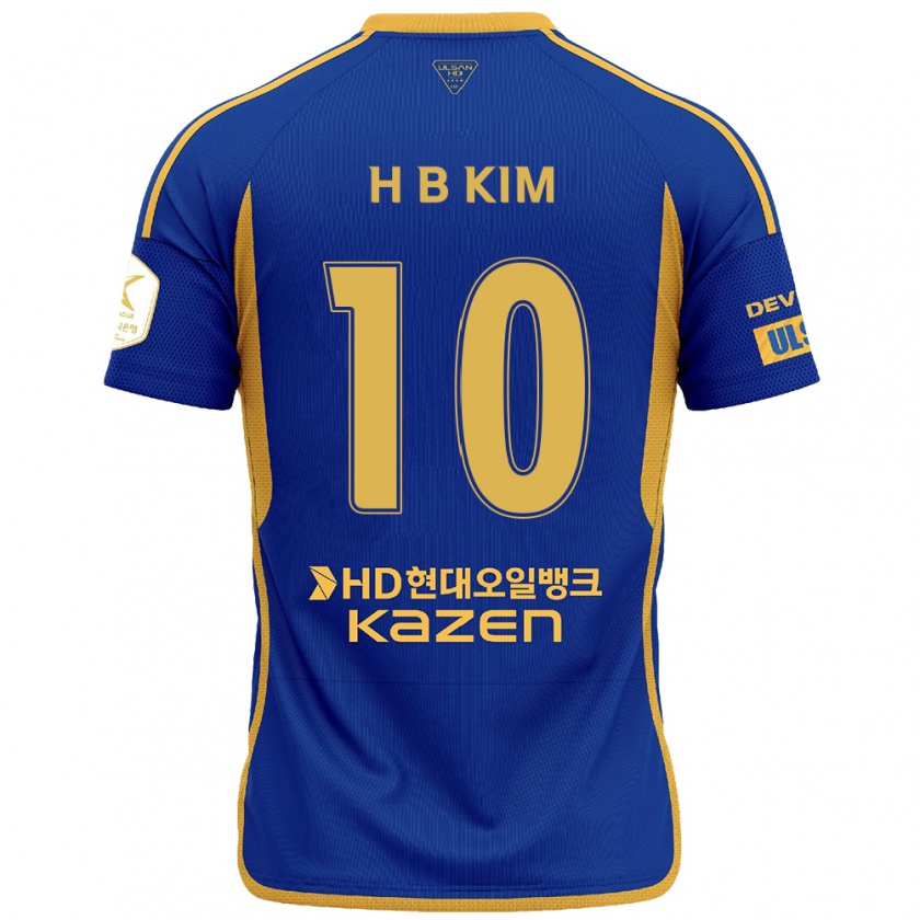 Kandiny Kinderen Beom-Hwan Kim #10 Blauw Geel Thuisshirt Thuistenue 2024/25 T-Shirt