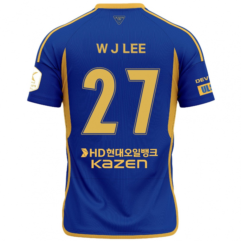 Kandiny Kinder Ji-Woo Lee #27 Blau Gelb Heimtrikot Trikot 2024/25 T-Shirt Österreich