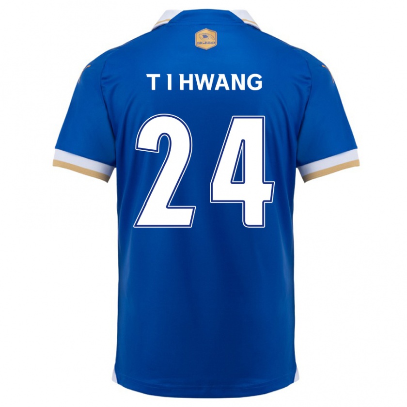 Kandiny Niño Camiseta In-Taek Hwang #24 Azul Blanco 1ª Equipación 2024/25 La Camisa