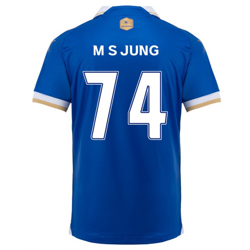 Kandiny Kinderen Sung-Min Jung #74 Blauw Wit Thuisshirt Thuistenue 2024/25 T-Shirt