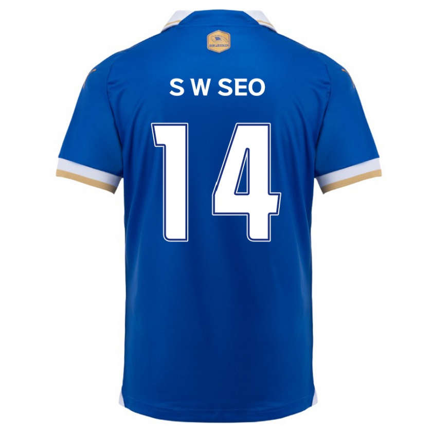 Kandiny Kinderen Woo-Seong Seo #14 Blauw Wit Thuisshirt Thuistenue 2024/25 T-Shirt België