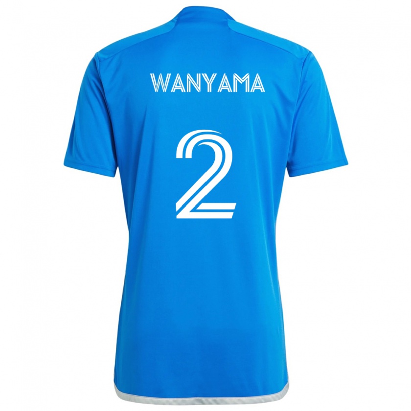 Kandiny Niño Camiseta Victor Wanyama #2 Azul Blanco 1ª Equipación 2024/25 La Camisa