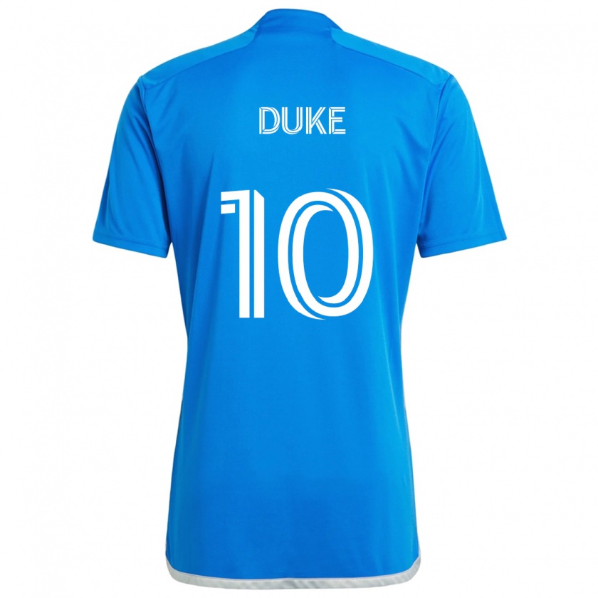 Kandiny Niño Camiseta Bryce Duke #10 Azul Blanco 1ª Equipación 2024/25 La Camisa