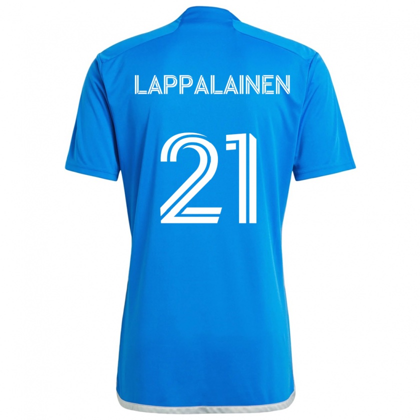 Kandiny Niño Camiseta Lassi Lappalainen #21 Azul Blanco 1ª Equipación 2024/25 La Camisa