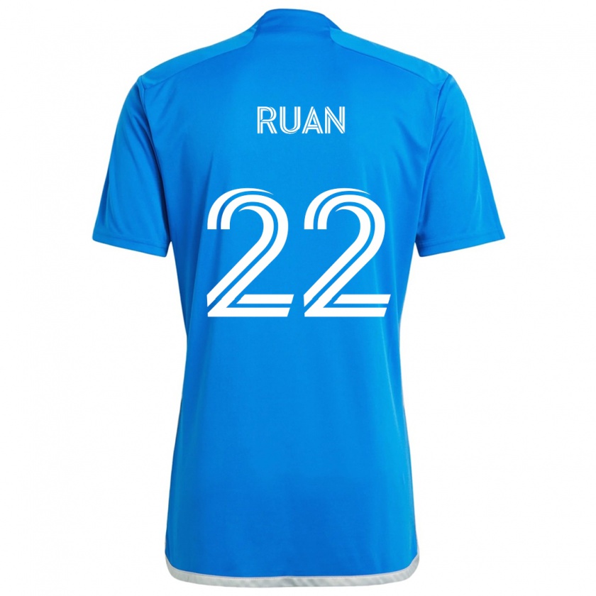 KandinyキッズRuan#22ブルーホワイトホームシャツ2024/25ジャージーユニフォーム