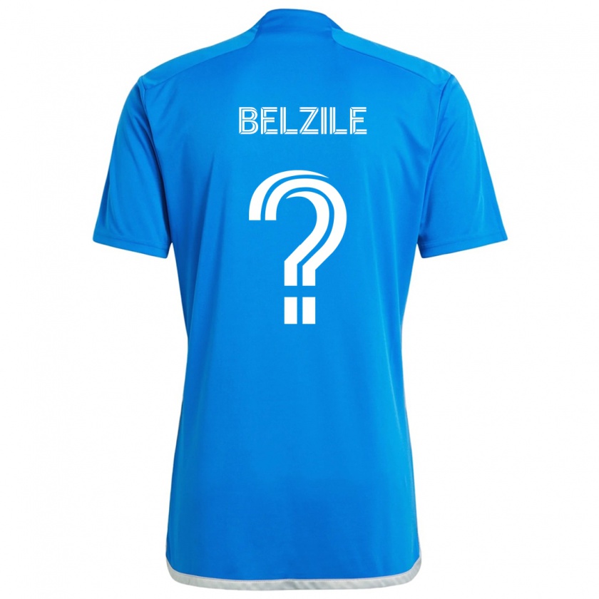 Kandiny Bambino Maglia Jean-Christophe Belzile #0 Blu Bianco Kit Gara Home 2024/25 Maglietta