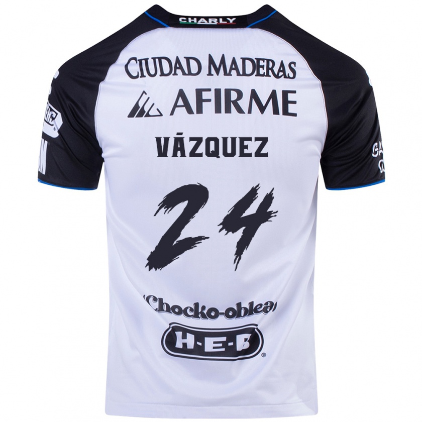 Kandiny Niño Camiseta Brayton Vázquez #24 Azul Negro 1ª Equipación 2024/25 La Camisa