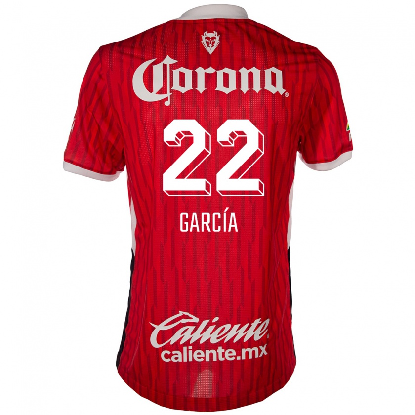 Kandiny Niño Camiseta Luis García #22 Rojo Blanco 1ª Equipación 2024/25 La Camisa México