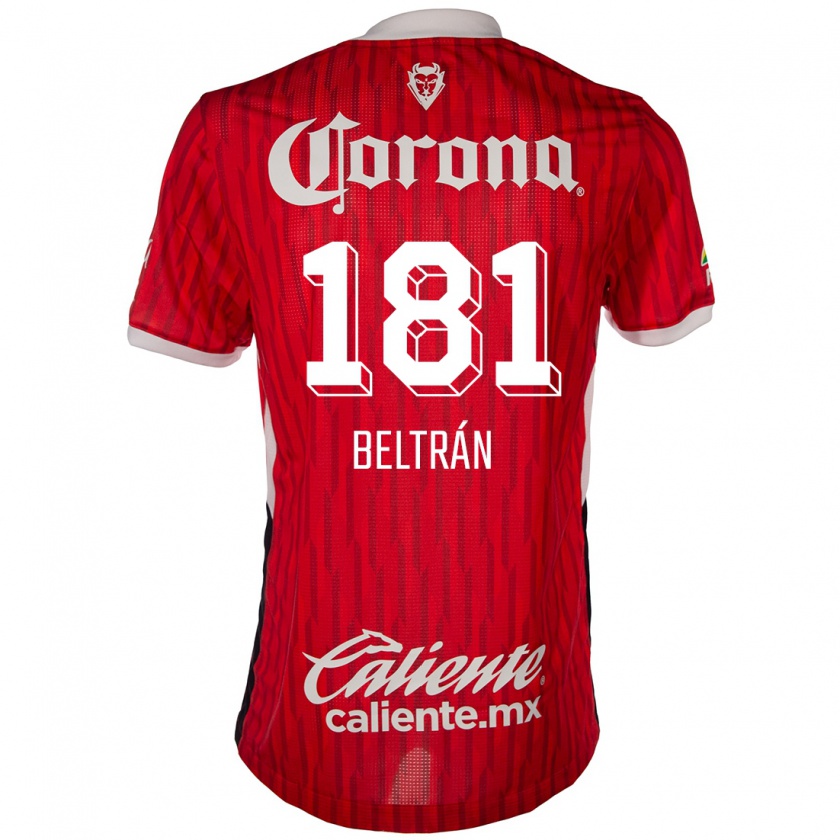 Kandiny Niño Camiseta Ronaldo Beltrán #181 Rojo Blanco 1ª Equipación 2024/25 La Camisa México