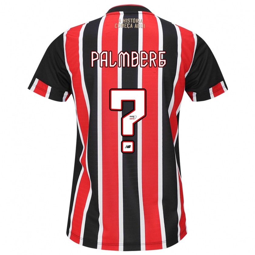 Kandiny Niño Camiseta Palmberg #0 Negro Rojo Blanco 2ª Equipación 2024/25 La Camisa México