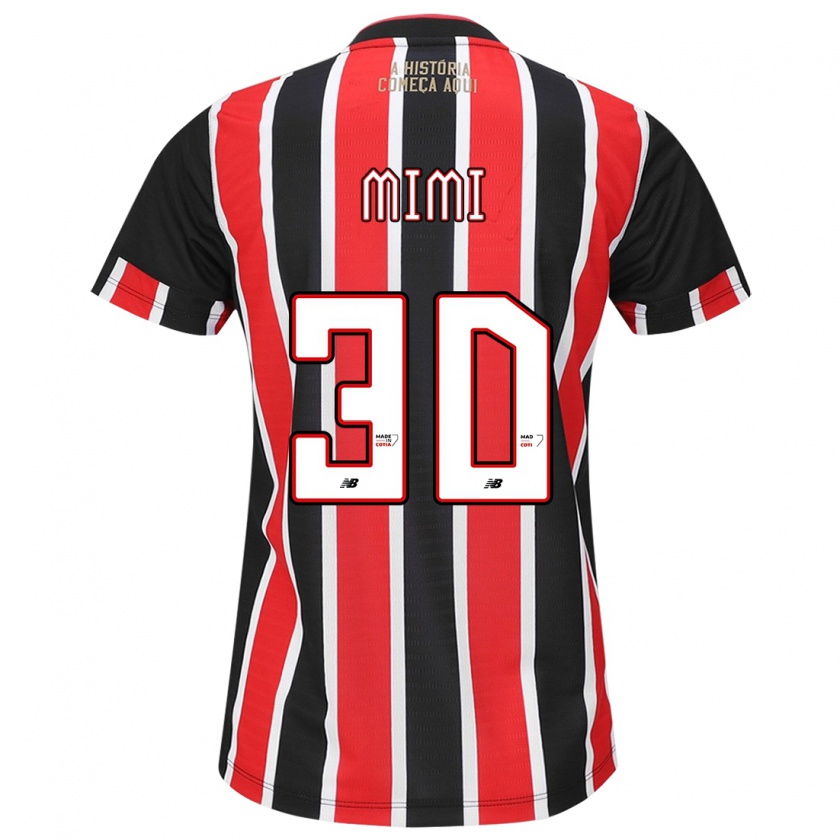 Kandiny Niño Camiseta Mimi #30 Negro Rojo Blanco 2ª Equipación 2024/25 La Camisa México