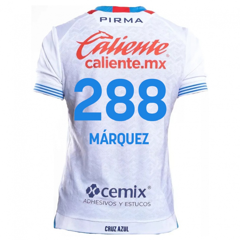 Kandiny Niño Camiseta Víctor Márquez #288 Blanco Azul 2ª Equipación 2024/25 La Camisa México