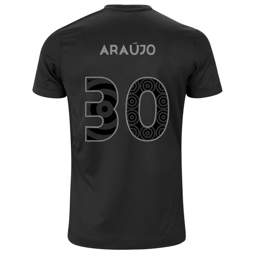 Kandiny Kinderen Matheus Araújo #30 Zwart Uitshirt Uittenue 2024/25 T-Shirt